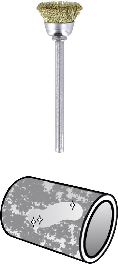 Dremel sárgaréz kefe, csiszoló korong 2db-os készlet Ø 3.2 mm Dremel 26150536JA 3. kép