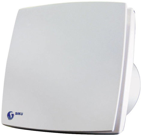 Fali és mennyezeti szellőző ventilátor, Ø 100 mm, fehér, SIKU 30204 2. kép