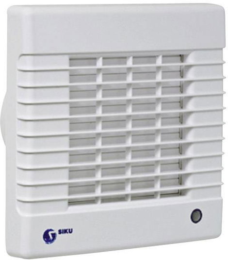 Fali és mennyezeti szellőző ventilátor zsaluval, Ø 100 mm, fehér, SIKU 27520