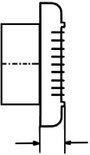 Fali és mennyezeti szellőző ventilátor zsaluval, Ø 100 mm, fehér, SIKU 27520 4. bélyegkép