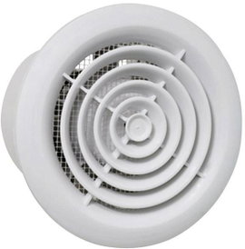 Fali és mennyezeti szellőző ventilátor, kerek Ø 100 mm, fehér, SIKU 27525