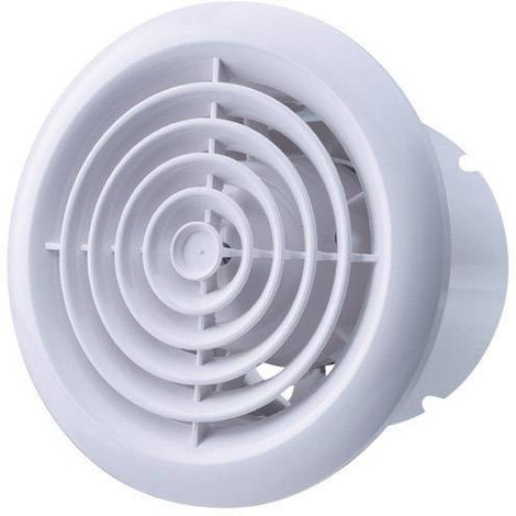 Fali és mennyezeti szellőző ventilátor, kerek Ø 100 mm, fehér, SIKU 27525 2. kép