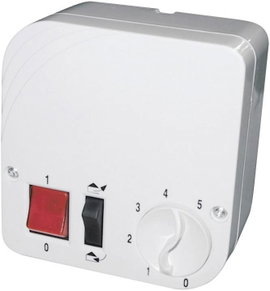 Szellőző ventilátor fordulatszám szabályzó, 95W, fehér, Wallair DZR