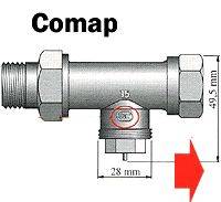 Adapter Comap radiátorszelephez M28x1,5, 700 100 007 3. kép