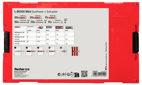 Fischer tipli, dübelkészlet, csavarokkal 210 részes Fischer 535969 FIXtrainer DUOPOWER 3. kép