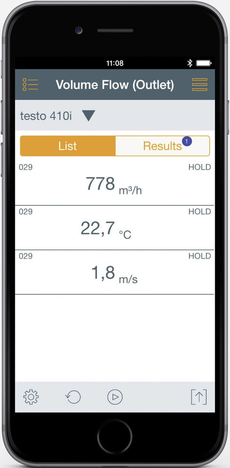 Testo légáramlásmérő anemométer, bluetooth funkcióval Smart készülékekhez Testo 410i Smart Probes 05 3. kép