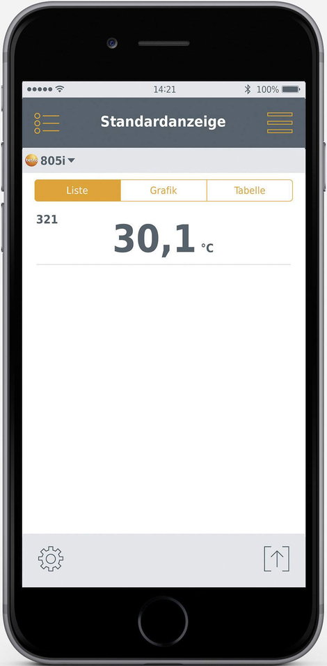 Testo lézeres infrahőmérő 10:1 optikával -30 tól 250 °C-ig bluetooth funkcióval, Smart készülékekhez 2. kép