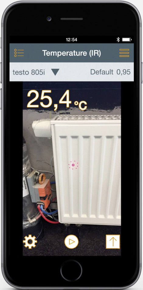 Testo lézeres infrahőmérő 10:1 optikával -30 tól 250 °C-ig bluetooth funkcióval, Smart készülékekhez 3. kép