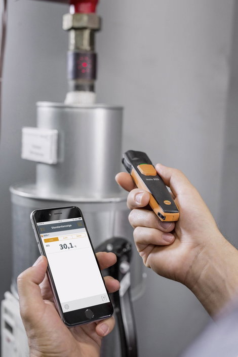 Testo lézeres infrahőmérő 10:1 optikával -30 tól 250 °C-ig bluetooth funkcióval, Smart készülékekhez 4. kép