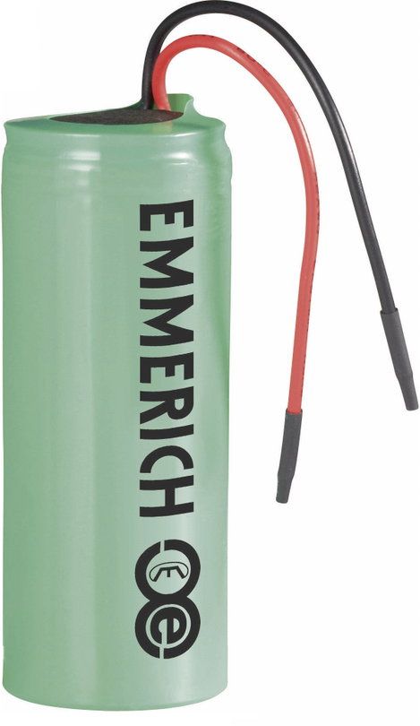 Speciális akku 26650 Li-Ion 3,7V 4500 mAh, kábellel, Emmerich LI26650