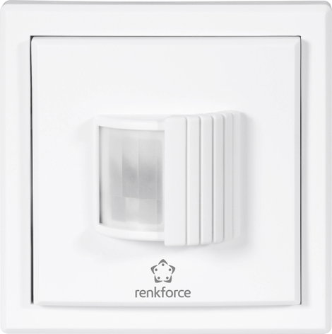 Beépíthető vezeték nélküli mozgásérzékelő 150 m, 1 csatornás, fehér, Renkforce RS2W
