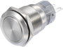 Nyomógomb, fém színű 250 V/AC 3 A 1 x BE/(BE) TRU COmPONENTS LAS1-AGQ-11/S IP65 bélyegkép