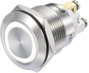 Nyomógomb 48 V/DC 3 A 1 x Be/(Be) TRU COmPONENTS GQ19F-10E/W/12V/S IP65 bélyegkép
