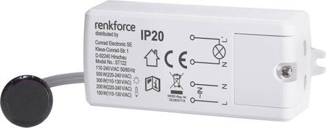 Érintés nélküli közelítéskapcsoló, IP20, max. 500W, renkforce 4. kép