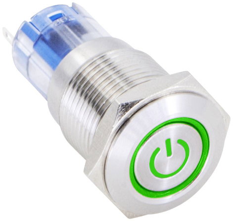 Nyomógomb 48 V/DC 2A Tru Components LAS2GQF-11ET/G/12V/S/P