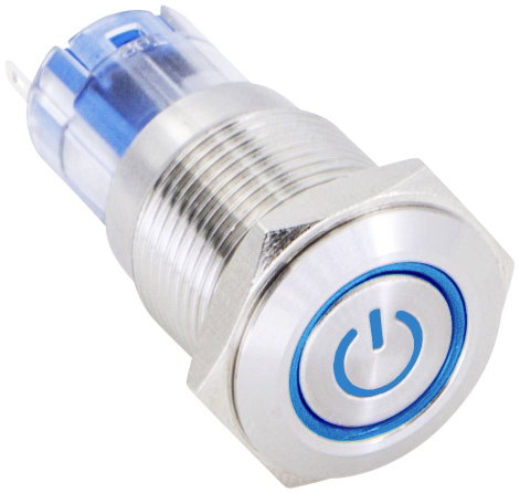 Nyomógomb 48 V/DC 2A Tru Components LAS2GQF-11ET/B/12V/S/P