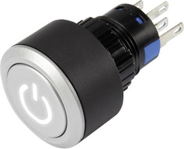 Nyomógomb 250V/AC Tru Components LAS1-AWY-11T/W/12V/P