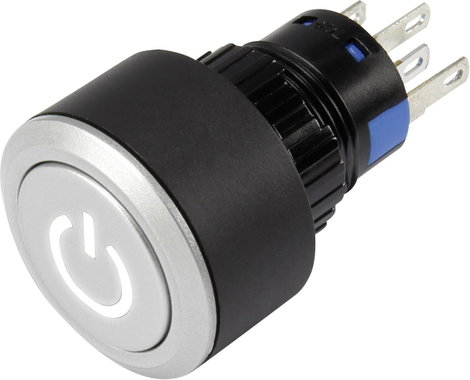 Nyomógomb 250V/AC Tru Components LAS1-AWY-11T/W/12V/P