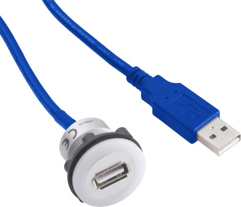 Beépíthető USB aljzat, USB 3.0 aljzat A, USB 3.0 dugó A, Tru Components USB-12