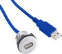 Beépíthető USB aljzat, USB 3.0 aljzat A, USB 3.0 dugó A, Tru Components USB-12 bélyegkép