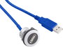 Beépíthető USB aljzat, USB 3.0 aljzat A, USB 3.0 dugó A, Tru Components USB-12-BK bélyegkép