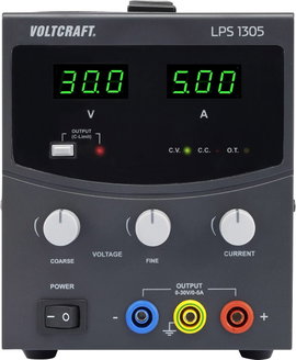 Szabályozható lineáris labortápegység 0 - 30 V/DC 0 - 5 A 150W VOLTCRAFT LPS1305