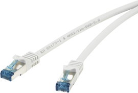 RJ45-ös patch kábel, hálózati LAN kábel, tűzálló, CAT 6A S/FTP [1x RJ45 dugó - 1x RJ45 dugó] 1 m szü