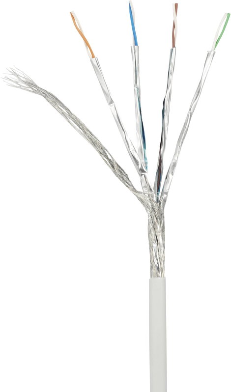 RJ45-ös patch kábel, hálózati LAN kábel, tűzálló, CAT 6A S/FTP [1x RJ45 dugó - 1x RJ45 dugó] 1 m szü 2. kép