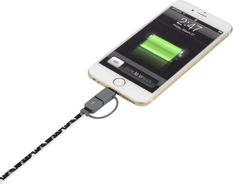 Apple Lightning - Micro USB, USB átalakító töltőkábel, adatkábel iPhone iPad iPod 0.2m Renkforce 138 2. kép