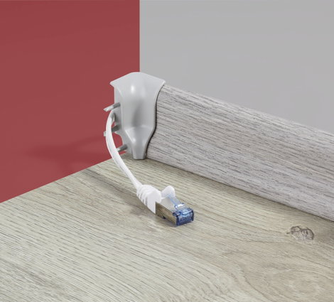 RJ45 Patch kábel, hálózati LAN kábel, hajlékony, tűzálló CAT 6A S/FTP 5 m szürke, Renkforce 3. kép
