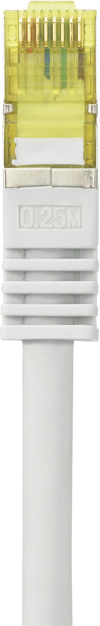 RJ45-ös patch kábel, hálózati LAN kábel, tűzálló, CAT 7 S/FTP [1x RJ45 dugó - 1x RJ45 dugó] 0,25 m s 2. kép