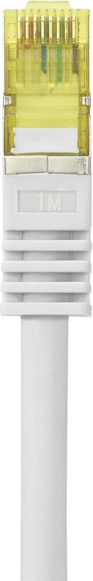 RJ45-ös patch kábel, hálózati LAN kábel, tűzálló, CAT 7 S/FTP [1x RJ45 dugó - 1x RJ45 dugó] 1 m szür 3. kép