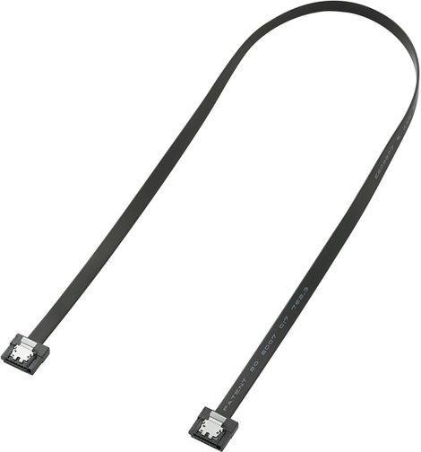 SATA merevlemez csatlakozókábel [1x SATA alj, 7 pólus - 1x SATA alj, 7 pólus] 0,5 m, fekete, renkfor 2. kép