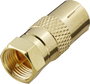 SAT/Antenna adapter, aranyozott, F dugó – koax alj, renkforce 403382 bélyegkép