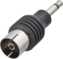 Antenna adapter, 3,5 jack mono – 75Ω koax alj, renkforce
