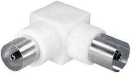 Antenna könyök adapter, műanyag, koax alj – koax dugó, renkforce