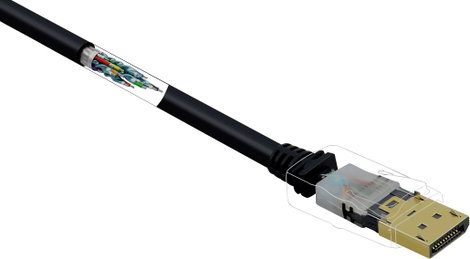 DisplayPort kábel [1x DisplayPort dugó - 1x DisplayPort dugó] 1,8 m fekete 3840 x 2160 pixel renkfor 2. kép