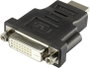 HDMI - DVI átalakító adapter, 1x HDMI dugó - 1x DVI aljzat 24+1 pól., aranyozott, fekete, Renkforce 2. bélyegkép