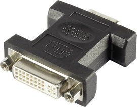 VGA - DVI átalakító adapter, 1x VGA dugó - 1x DVI aljzat 24+5 pól., fehér, Renkforce