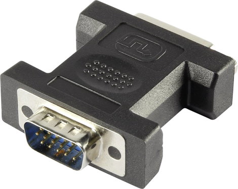 VGA - DVI átalakító adapter, 1x VGA dugó - 1x DVI aljzat 24+5 pól., fehér, Renkforce 2. kép