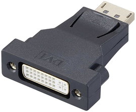 DisplayPort - DVI átalakító adapter, 1x DisplayPort dugó - 1x DVI aljzat 24+5 pól., fekete, Renkforc