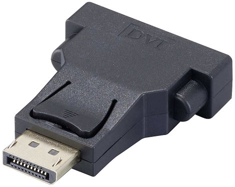 DisplayPort - DVI átalakító adapter, 1x DisplayPort dugó - 1x DVI aljzat 24+5 pól., fekete, Renkforc 2. kép