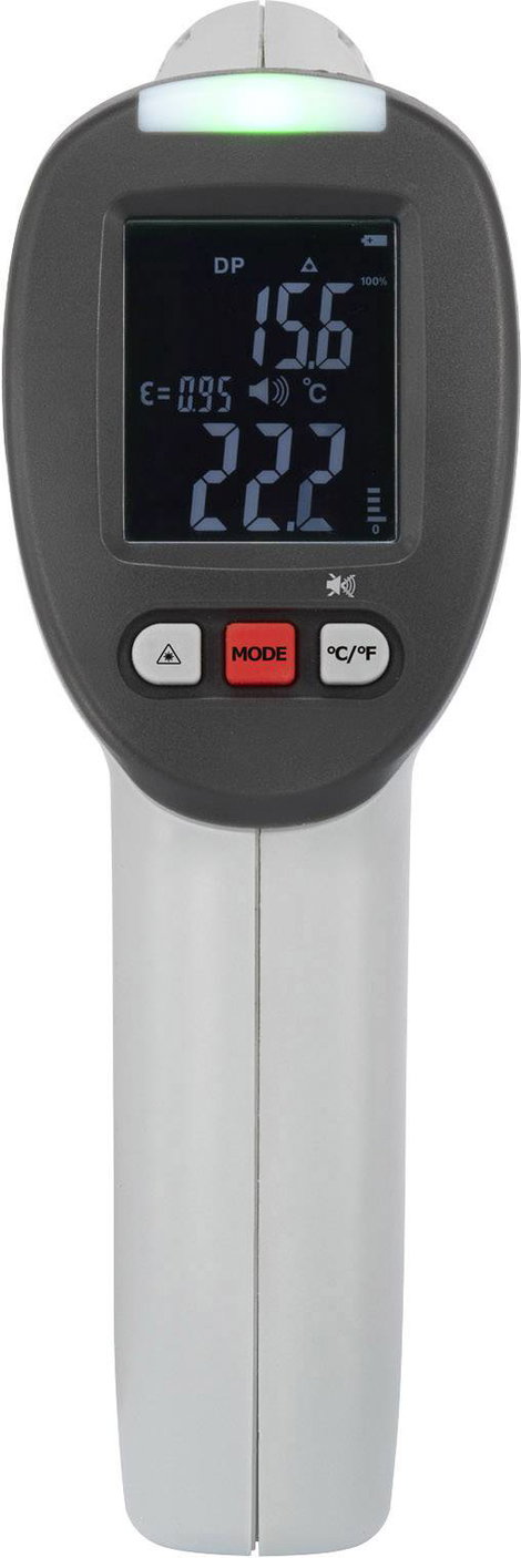 Infra hőmérő, harmatpont mérő műszer, penészesedés jelzéssel Voltcraft IR-SCAN-350RH/2 2. kép