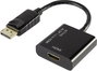 DisplayPort - HDMI átalakító adapter, 1x DisplayPort dugó - 1x HDMI aljzat, aranyozott, fekete, Renk bélyegkép