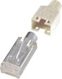 RJ45 dugó, árnyékolt, CAT5e, egyenes, 8P8C, bézs, renkforce H9540.1-10 10 db bélyegkép