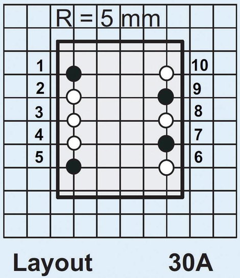 El 30/15,5 Nyák transzformátor SPK, 230 V / 15 V 147 mA 2,2 V, ASPK 02215 Spitznagel 2. kép