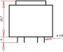 EI 30/15,5 Nyák transzformátor, 230 V / 2 x 6 V 150 mA 1,8 VA Gerth 2. bélyegkép