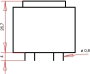 EI 30/15,5 Nyák transzformátor, 230 V / 2 x 9 V 100 mA 1,8 VA Gerth 2. bélyegkép
