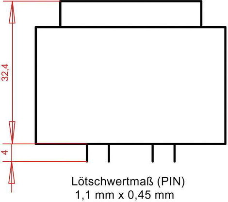 EI 42/14,8 Nyák transzformátor, 230 V / 2 x 4.5 V 533 mA 4,8 VA Gerth 2. kép