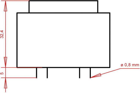 EI 42/14,8 Nyák transzformátor, 230 V / 6 V 933 mA 5,6 VA Gerth 2. kép